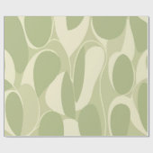 Light Green and Beige Abstract Circle Pattern ラッピングペーパー (フラット)