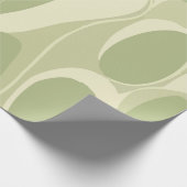 Light Green and Beige Abstract Circle Pattern ラッピングペーパー (角)