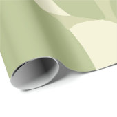 Light Green and Beige Abstract Circle Pattern ラッピングペーパー (ロールコーナー)