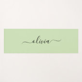 Light green and black  monogram  ヨガマット (正面(横))