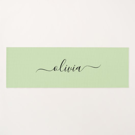 Light green and black  monogram  ヨガマット (正面(横))
