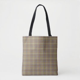Light Green Blue Brown Plaid Tartan Tote Bag トートバッグ