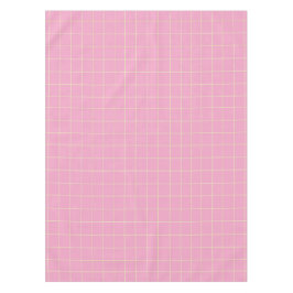 Light Green Cell Pattern Pink Checkered Plaid. テーブルクロス