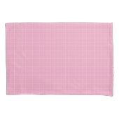 Light Green Cell Pattern Pink Plaid. 枕カバー (正面)