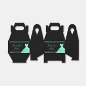 Light Green Dress Faux Glitter Sweet 16 Birthday フェイバーボックス (折り畳みなし)