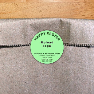 Light Green Easter Business Round Sticker ラウンドシール