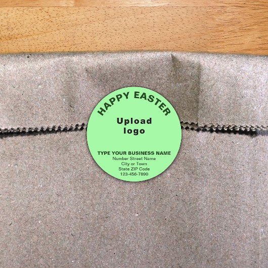 Light Green Easter Business Round Sticker ラウンドシール