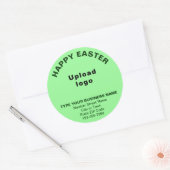 Light Green Easter Business Round Sticker ラウンドシール (封筒)