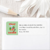 Light Green Feliz Navidad Chiliアドレスの編集 ラベル (インサイチュ)