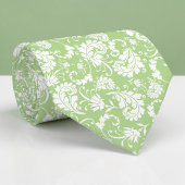 Light Green Floral Pattern Custom Necktie ネクタイ