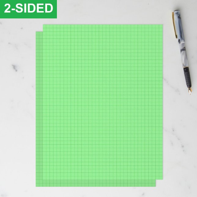 Light Green Grid Graph Paper Sheets (Full Pages)  レターヘッド (printable school green graph papers)