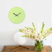 Light Green Inverted Triangle Pattern Wall clock ラージ壁時計