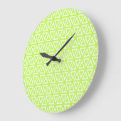 Light Green Inverted Triangle Pattern Wall clock ラージ壁時計 (傾斜)