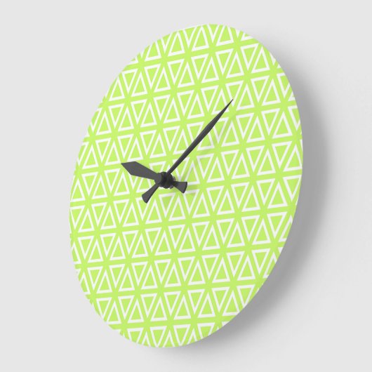 Light Green Inverted Triangle Pattern Wall clock ラージ壁時計 (傾斜)