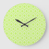 Light Green Inverted Triangle Pattern Wall clock ラージ壁時計 (正面)