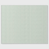 Light Green & Ivory Wonky Stripes ラッピングペーパー (フラット)
