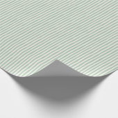 Light Green & Ivory Wonky Stripes ラッピングペーパー (角)