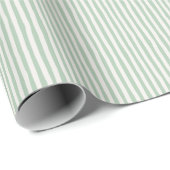 Light Green & Ivory Wonky Stripes ラッピングペーパー (ロールコーナー)