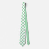 Light Green Jumbo Polka Dots Custom Necktie ネクタイ (正面)