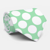Light Green Jumbo Polka Dots Custom Necktie ネクタイ (ロール)