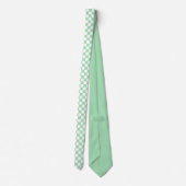 Light Green Jumbo Polka Dots Custom Necktie ネクタイ (裏面)