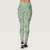 light green leggings with tie-dye design レギンス (裏面)