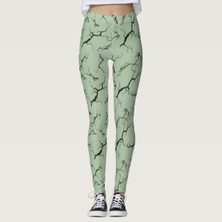 light green leggings with tie-dye design レギンス