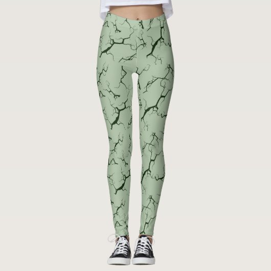 light green leggings with tie-dye design レギンス (正面)