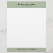 Light green Linen Fabric Texture レターヘッド (正面)