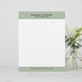 Light green Linen Fabric Texture レターヘッド (スタンド正面)