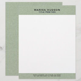 Light green Linen Fabric Texture レターヘッド