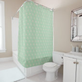 Light Green Love Pattern Shower Curtain シャワーカーテン (インサイチュ)