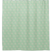 Light Green Love Pattern Shower Curtain シャワーカーテン (正面)