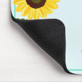 Light Green Mouse Pad with Sunflower マウスパッド (コーナー)
