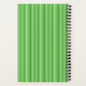 Light Green My Diary by Me ストライプの Journal ノートブック (裏面)