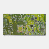Light Green PCB Circuit Board Design for IT Pros デスクマット (正面)