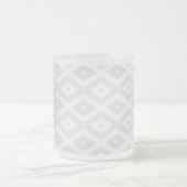 Light grey and white diamond pattern フロストグラスマグカップ (中央)