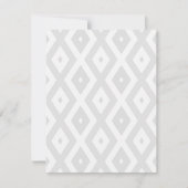 Light grey and white diamond pattern 出欠カード (正面)