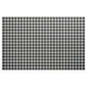 Light Grey & Black Plaid Gingham ファブリック (ファットクウォーター)