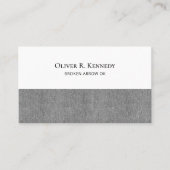 Light Grey Denim Accent Print on White 名刺 (正面)