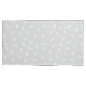 Light Grey Doodle Pattern Pair Of Pillowcases 枕カバー (正面左)