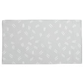 Light Grey Doodle Pattern Pair Of Pillowcases 枕カバー (正面右)