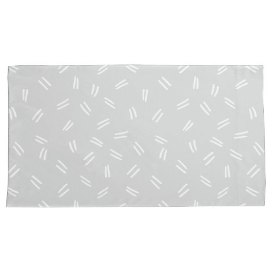 Light Grey Doodle Pattern Pair Of Pillowcases 枕カバー (正面右)