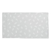 Light Grey Doodle Pattern Pair Of Pillowcases 枕カバー (裏面-左)