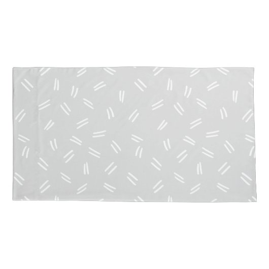 Light Grey Doodle Pattern Pair Of Pillowcases 枕カバー (裏面-左)