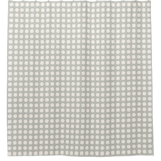 Light Grey Marshmallow Pattern Shower Curtain シャワーカーテン (正面)