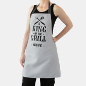 Light Grey Personalized King of The Grill エプロン (インサイチュ)