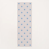 Light Grey Stars Pattern Yoga Mat ヨガマット (正面)