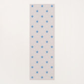 Light Grey Stars Pattern Yoga Mat ヨガマット (裏面)