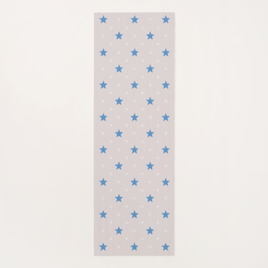 Light Grey Stars Pattern Yoga Mat ヨガマット (裏面)